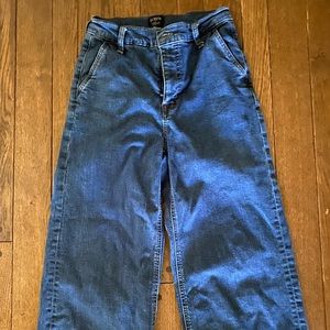 J. Crew womens WIDE LEG CROP jeans size 26